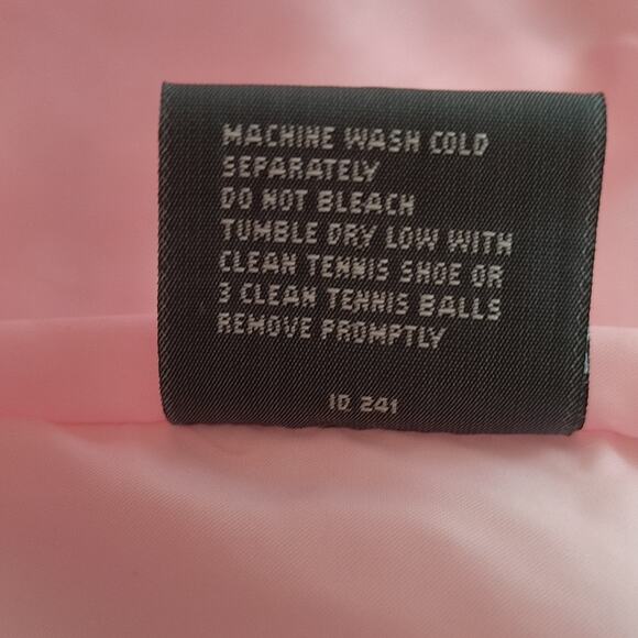 Outdoor Exchange Down Insulated Quilted Vest Wmn's Sz M Gray Pink Nylon Full Zip - Picture 7 of 12